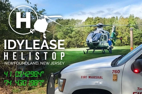 Emergency ground support vehicle at Idylease Helistop