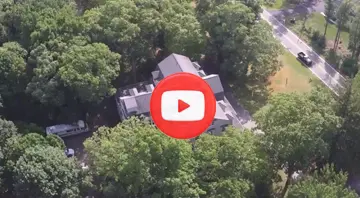 Drone view over Idylease and surrounding forest in Newfoundland, New Jersey