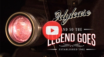 Title frame for the Idylease history film And So The Legend Goes